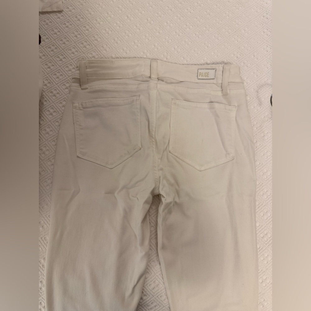 PAIGE Ivory Denim Pants - Picture 8 of 10